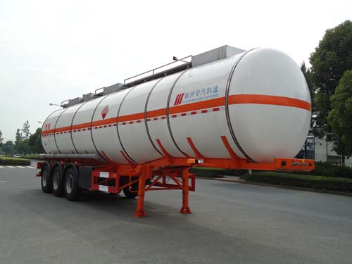 宏宙牌11.8米30吨3轴易燃液体罐式运输半挂车(HZZ9408GRYB1)