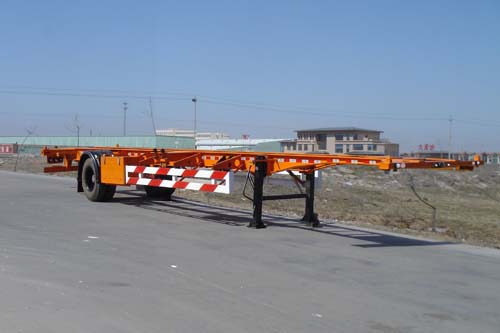 青特牌12.3米11.9吨1轴空载集装箱运输半挂车(QDT9150TJZG)
