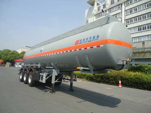 宏宙牌10.8米31.8吨3轴腐蚀性物品罐式运输半挂车(HZZ9406GFW)