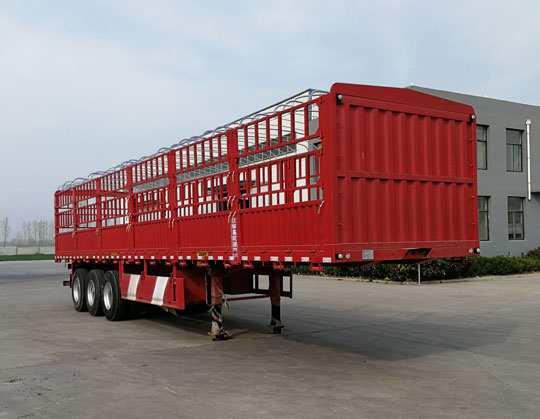 齐鲁鹏程牌13米33.9吨3轴仓栅式运输半挂车(PCC9400CCY)