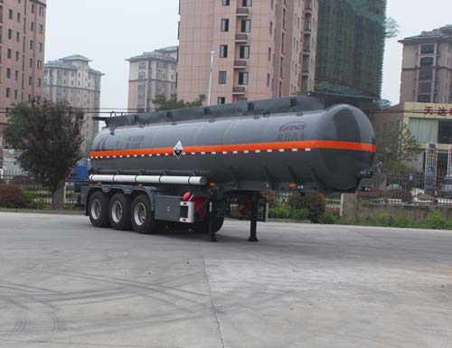 皖汽汽车牌10.8米32.5吨3轴腐蚀性物品罐式运输半挂车(CTD9402GFW)