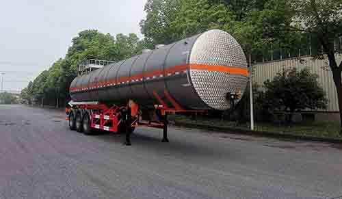 宏宙牌12.4米30吨3轴易燃液体罐式运输半挂车(HZZ9403GRYB)