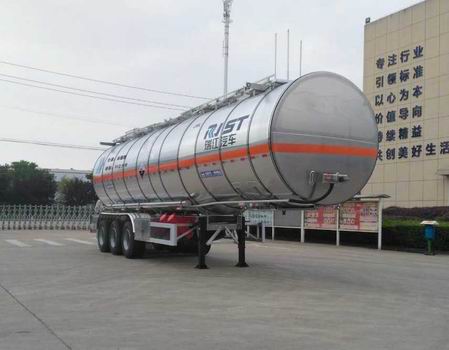 瑞江牌11.6米34.2吨3轴腐蚀性物品罐式运输半挂车(WL9401GFWL)