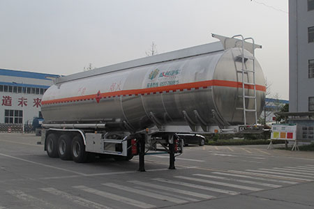 盛润牌SKW9400GRYL铝合金易燃液体罐式运输半挂车图片