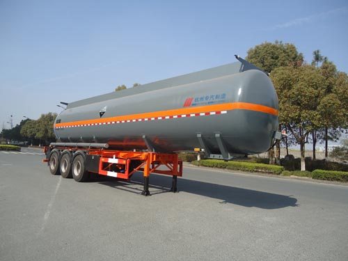宏宙牌11.7米33吨3轴腐蚀性物品罐式运输半挂车(HZZ9403GFW)