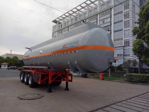 宏宙牌10.3米32吨3轴腐蚀性物品罐式运输半挂车(HZZ9400GFW)