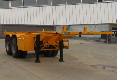 劲越牌7.2米31.5吨2轴集装箱运输半挂车(LYD9350TJZ)