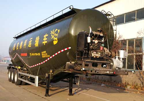 新科牌13米28.8吨3轴低密度粉粒物料运输半挂车(LXK9403GFL)
