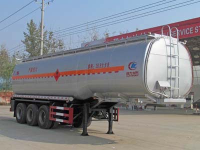 程力威牌10.5米29.2吨3轴易燃液体罐式运输半挂车(CLW9405GRYA)