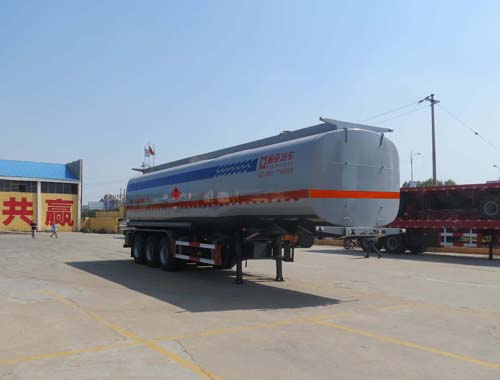 通亚达牌12米29.6吨3轴易燃液体罐式运输半挂车(CTY9407GRY)