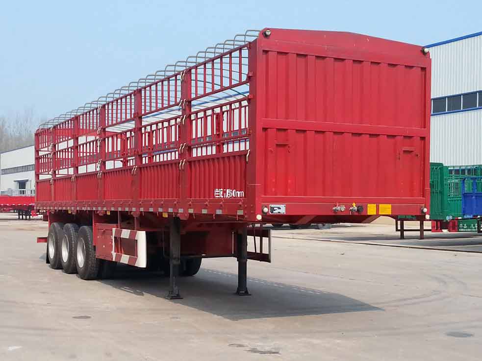 图强牌12米32.5吨3轴仓栅式运输半挂车(TQP9381CCY)
