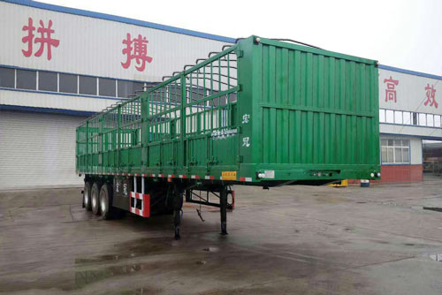 齐鲁宏冠牌GHG9400CCY仓栅式运输半挂车图片