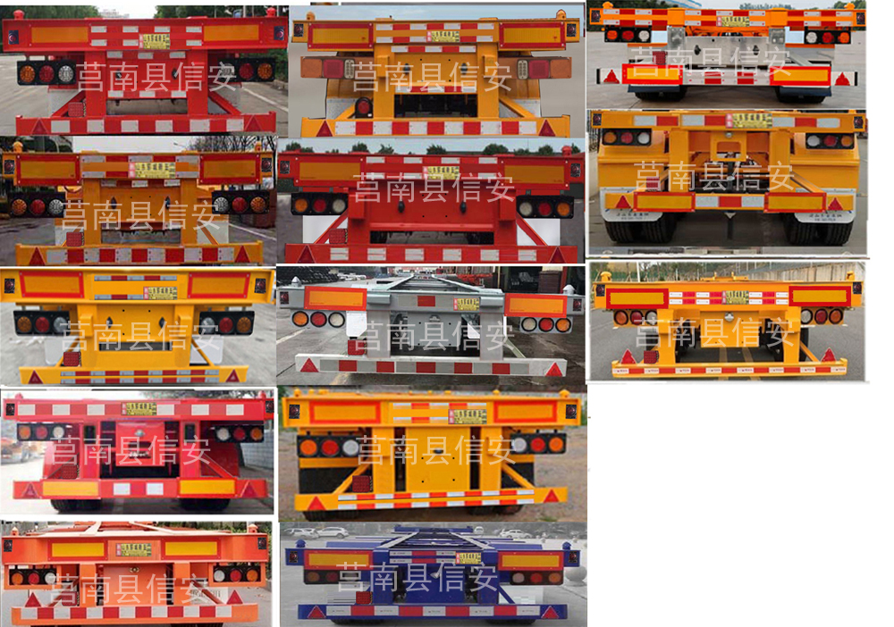 鲁润牌HLX9350TJZE集装箱运输半挂车公告图片