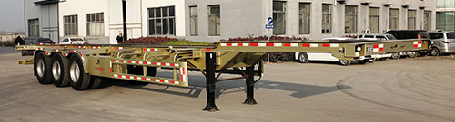 劲越牌14米34吨3轴集装箱运输半挂车(LYD9405TJZ)
