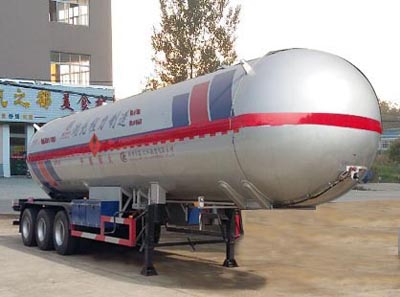 程力威牌13.6米26吨3轴液化气体运输半挂车(CLW9401GYQC)