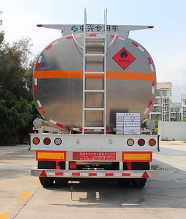 轻旅牌FZX9401GRY铝合金易燃液体罐式运输半挂车公告图片