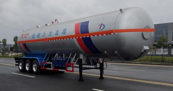大力牌12.4米30吨3轴易燃液体罐式运输半挂车(DLQ9400GRYS)