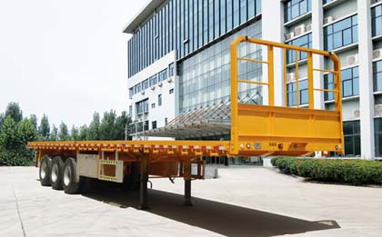 智慧树牌13米34.3吨3轴平板运输半挂车(TDZ9400TPB)