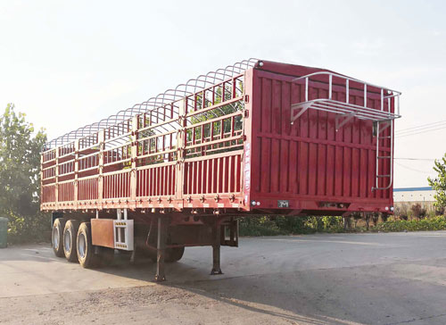 龙威事业牌12米34.2吨3轴仓栅式运输半挂车(AZY9401CCY)