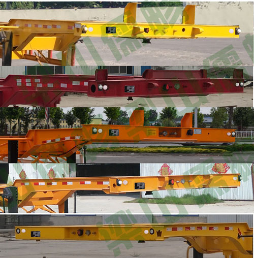 儒强牌LZA9401TWY危险品罐箱骨架运输半挂车公告图片