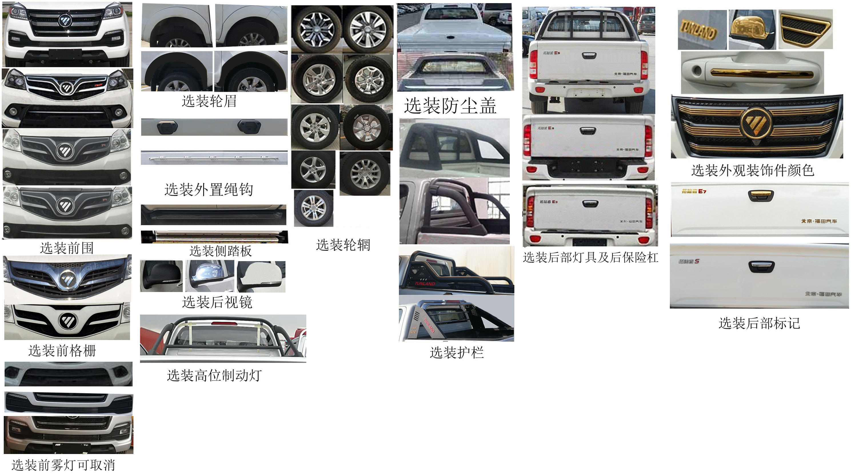 BJ1037V3MW6-C6 福田牌201马力单桥汽油1.5米国五多用途货车图片