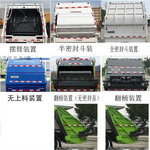 帝王环卫牌HDW5071ZYSH6压缩式垃圾车公告图片