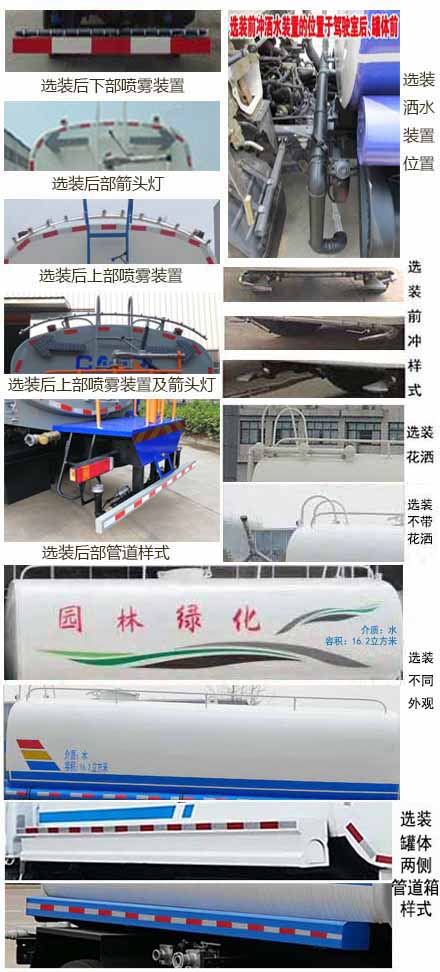 楚飞牌CLQ5250GPS6E绿化喷洒车公告图片