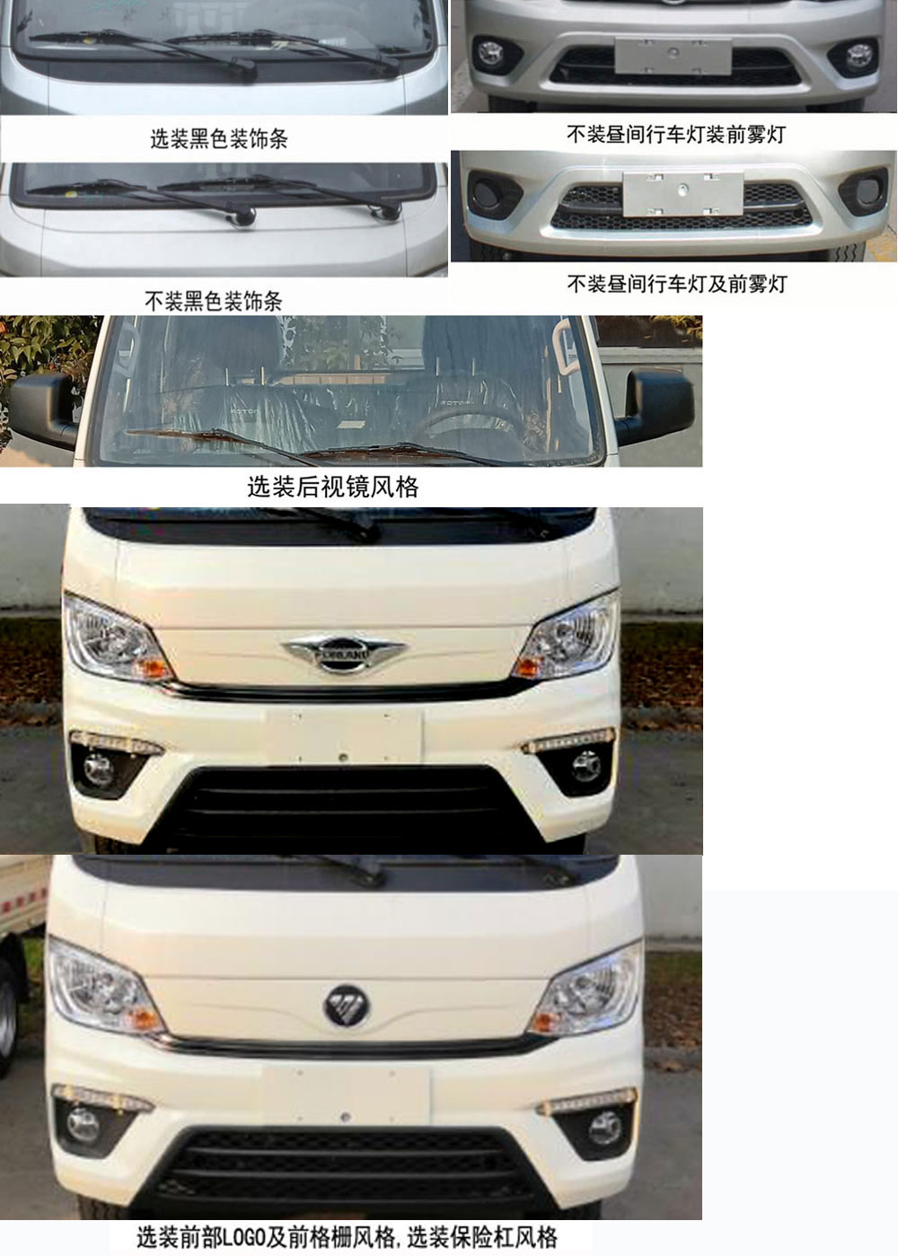 福田牌BJ1040V8AA6-AD载货汽车公告图片