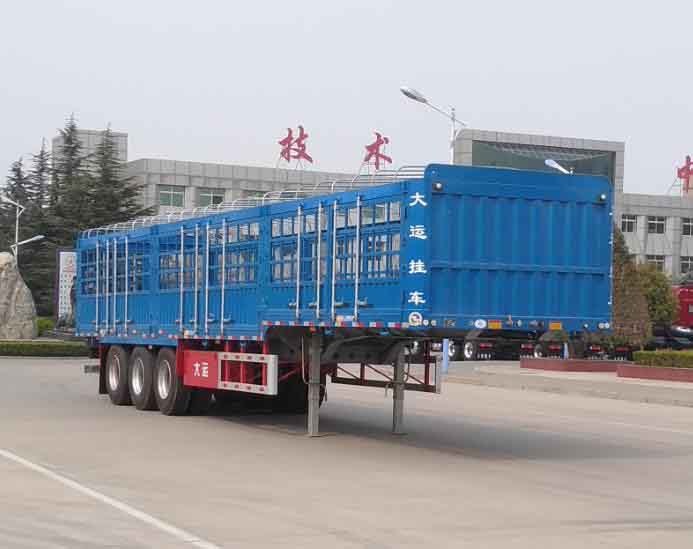 大运牌13米33.2吨3轴仓栅式运输半挂车(DYX9401CCY368)
