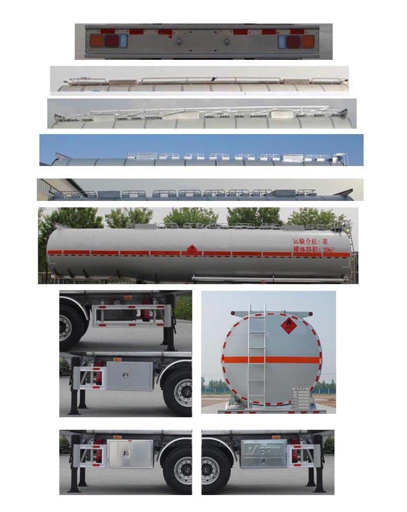 金玺牌WPH9400GRYL铝合金易燃液体罐式运输半挂车公告图片