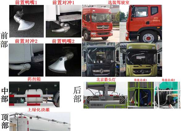 中聯(lián)牌ZBH5180GPSEQE6D綠化噴灑車公告圖片