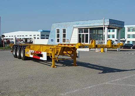 中集牌12.5米34.5吨3轴集装箱运输半挂车(ZJV9403TJZYK02)
