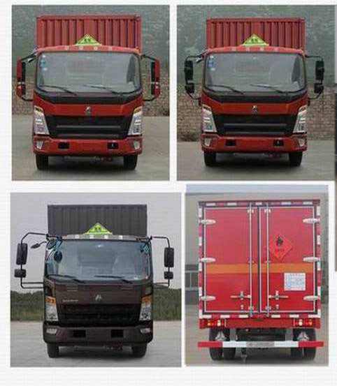 豪沃牌ZZ5087XRQF331CE183易燃?xì)怏w廂式運(yùn)輸車公告圖片