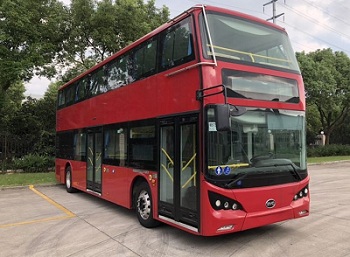 比亚迪牌BYD6100LSEV5纯电动低入口双层城市客车公告图片