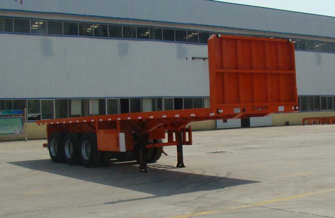 斯纳德汽车牌13米34.5吨3轴平板运输半挂车(SND9400TPB)
