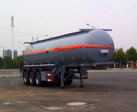 大力牌11米29.3吨3轴腐蚀性物品罐式运输半挂车(DLQ9404GFW)