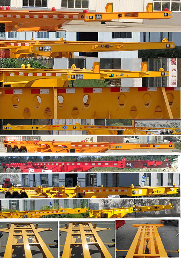 郓翔牌YDX9400TWY危险品罐箱骨架运输半挂车公告图片
