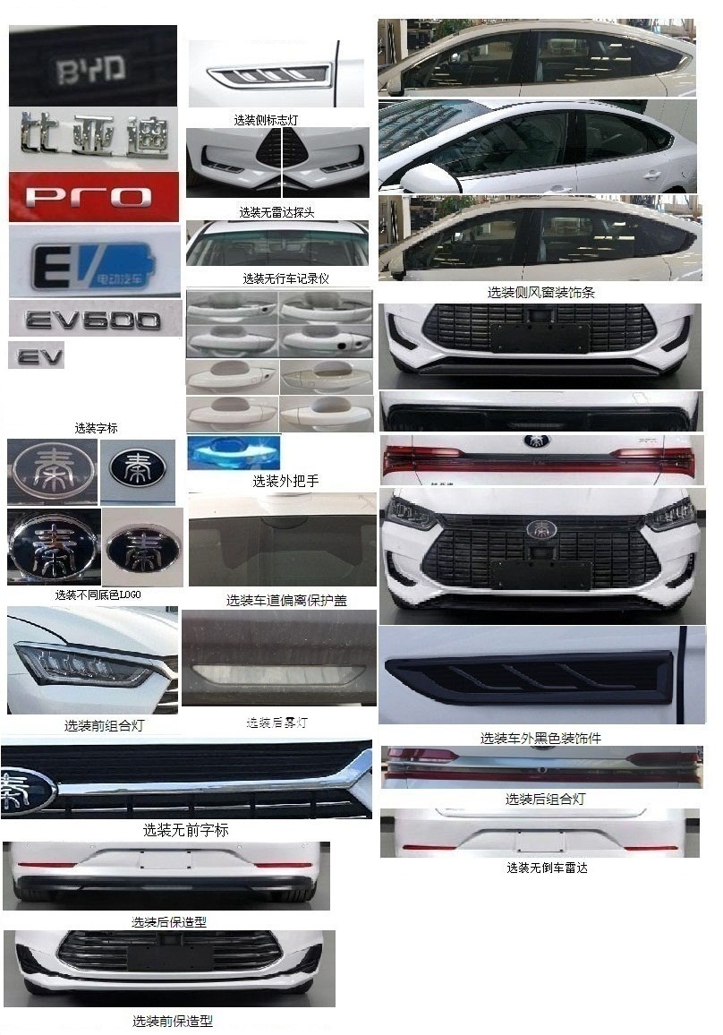 比亚迪牌BYD7008BEVA8纯电动轿车公告图片