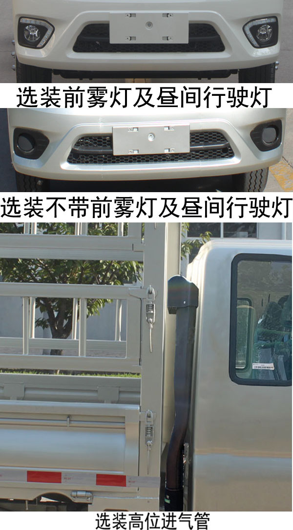 福田牌BJ5032CCY3PV5-03倉柵式運輸車公告圖片