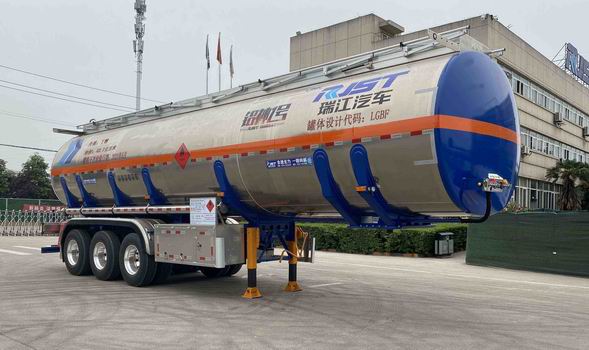 瑞江牌11.8米34.1吨3轴铝合金易燃液体罐式运输半挂车(WL9401GRYJ02)