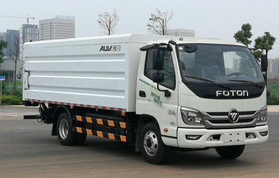 福田牌BJ5073XTYEV-H1純電動密閉式桶裝垃圾車公告圖片