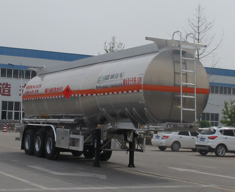 盛润牌SKW9404GRYB铝合金易燃液体罐式运输半挂车图片