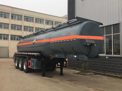 程力威牌10.4米31.8吨3轴腐蚀性物品罐式运输半挂车(CLW9408GFWA)