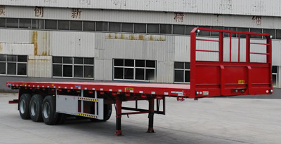 鲁骏达牌13米34吨3轴平板运输半挂车(XCD9400TPB)