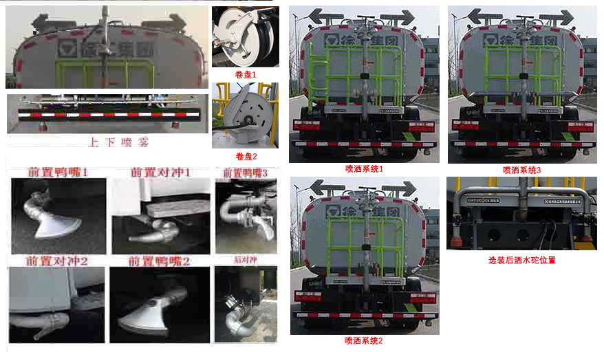 徐工牌DXA5120GPSD6绿化喷洒车公告图片