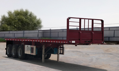 鲁畅达牌11.5米34.7吨3轴平板运输半挂车(LCD9401TPB)
