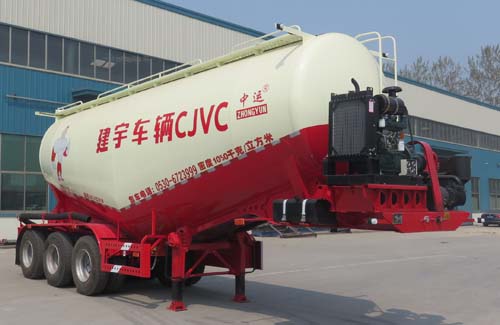 中运牌9.2米33.9吨3轴中密度粉粒物料运输半挂车(YFZ9407GFL)