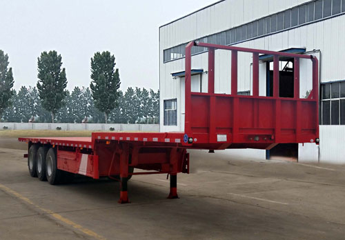鲁襄牌13米33.5吨3轴平板运输半挂车(THC9400TPBE)