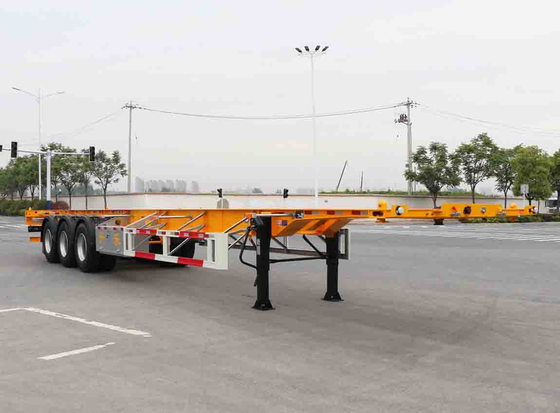 开乐牌14米35.3吨3轴集装箱运输半挂车(AKL9409TJZWS)