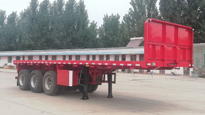 华政牌9米35.2吨3轴平板运输半挂车(LHZ9401TPB)